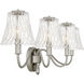 McKinney 4 Light 31 inch Brushed Nickel Bath Light Wall Light