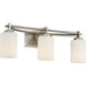 Taylor 3 Light 21 inch Brushed Nickel Bath Light Wall Light