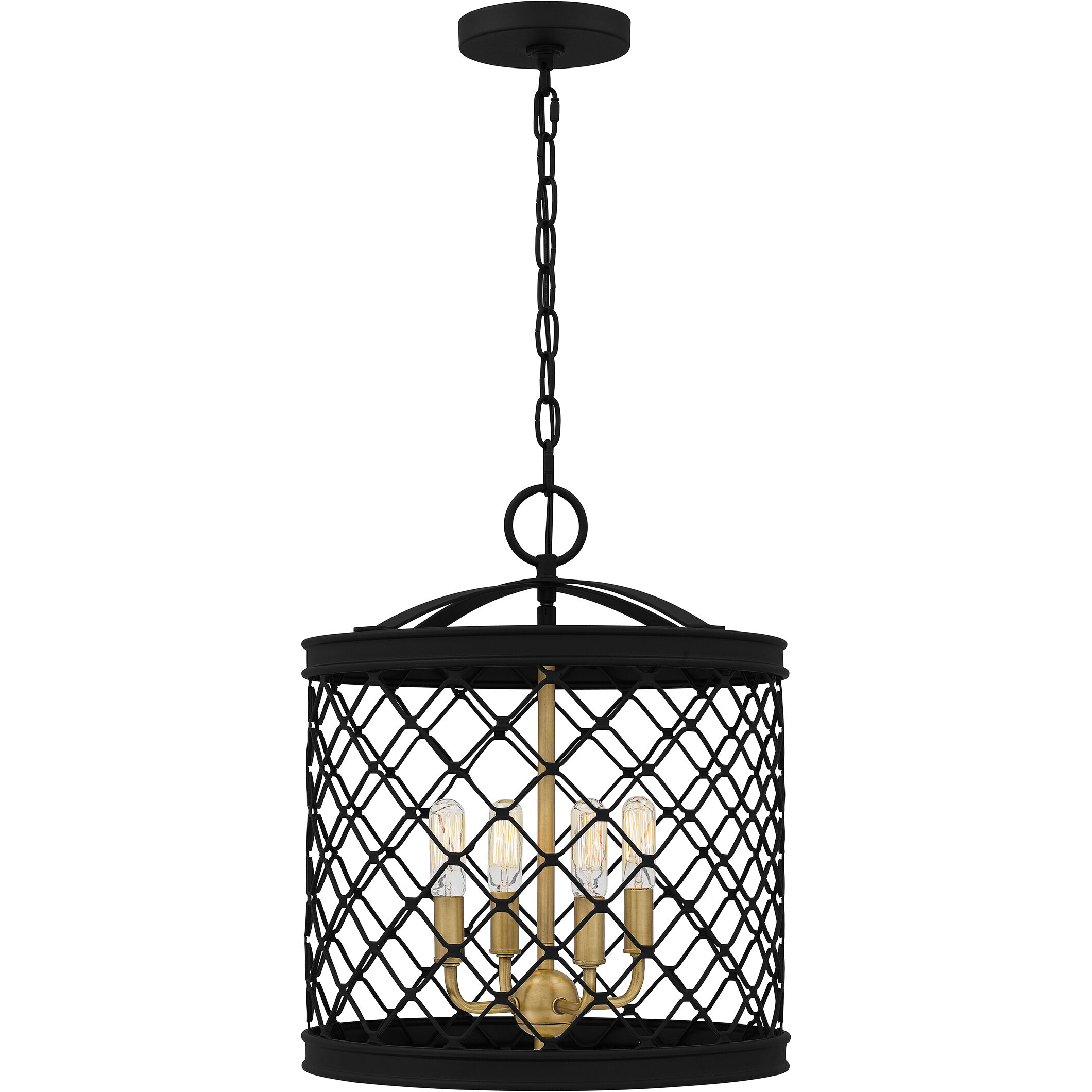 Calais 4 Light 14.75 inch Earth Black Pendant Ceiling Light