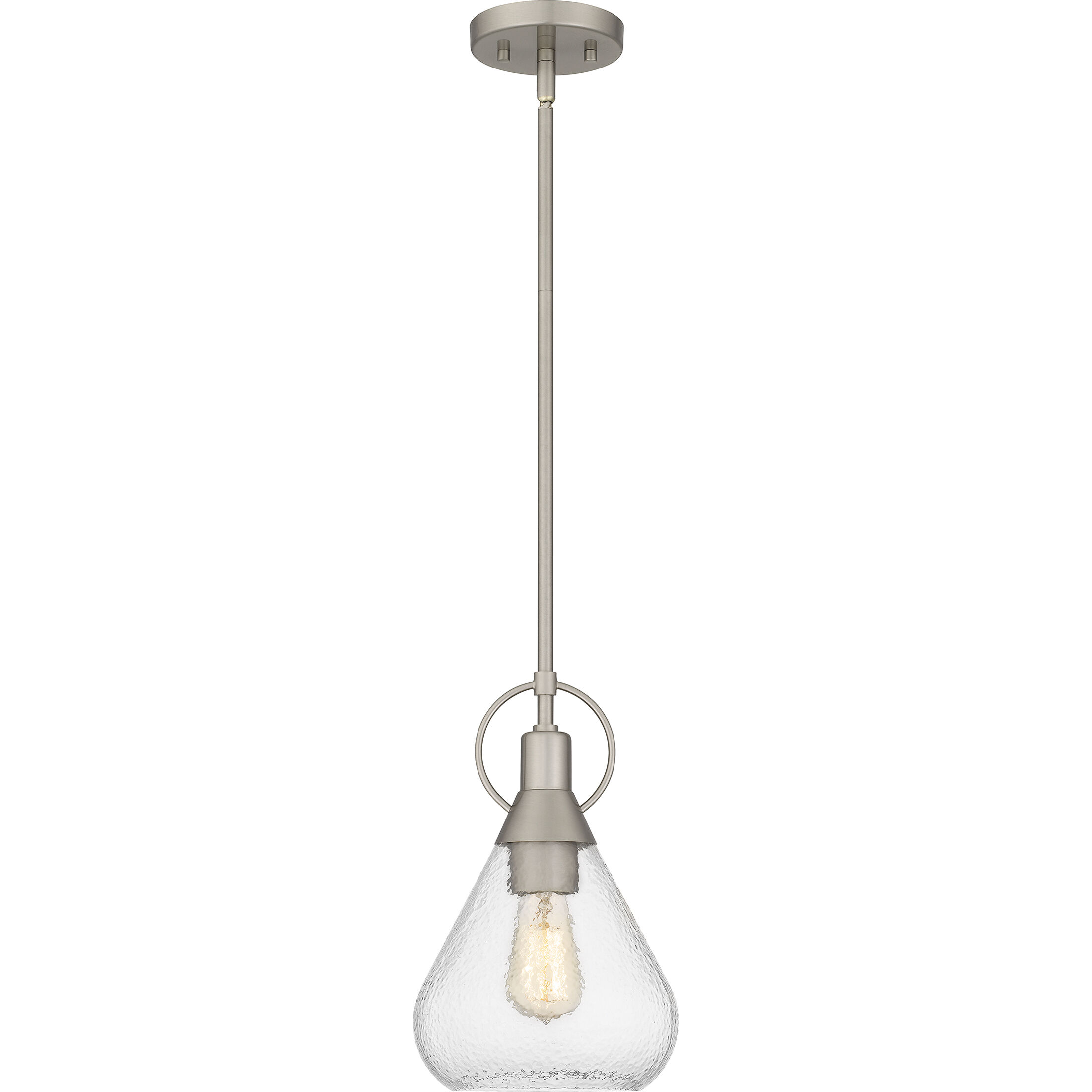 Singh 1 Light 8 inch Brushed Nickel Mini Pendant Ceiling Light