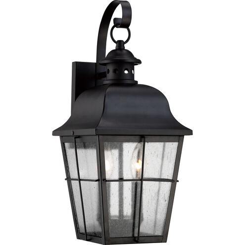 Millhouse 2 Light 18 inch Mystic Black Outdoor Wall Lantern