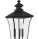 Farley 3 Light 22.75 inch Matte Black Outdoor Post Lantern