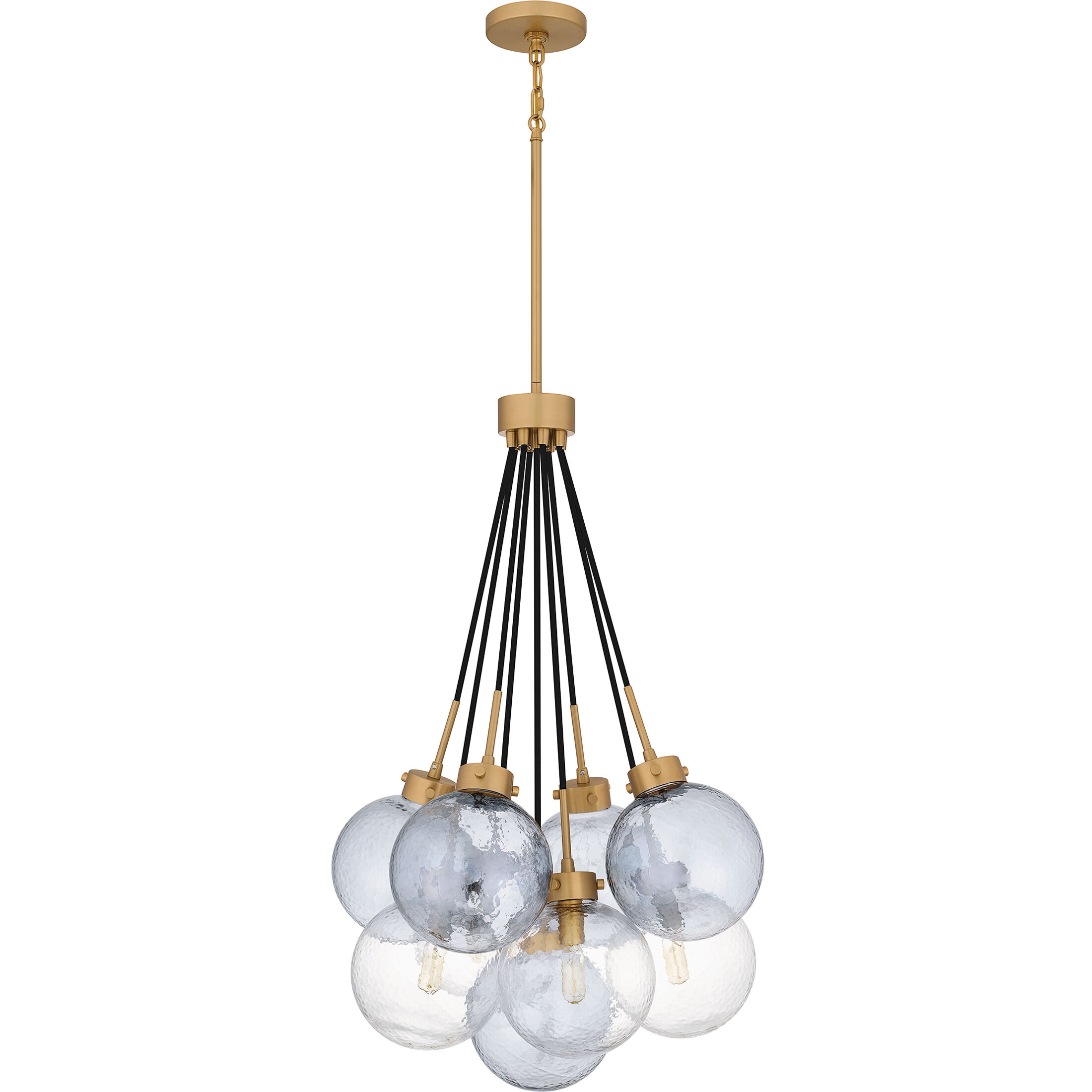 Soiree 4 Light 22 inch Brushed Weathered Brass Pendant Ceiling Light
