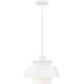 Lumi 1 Light 14 inch Matte White Pendant Ceiling Light