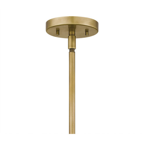 Aster 4 Light 12 inch Weathered Brass Mini Pendant Ceiling Light, Small