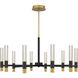 Davies 10 Light 40 inch Brushed Gold Chandelier Ceiling Light