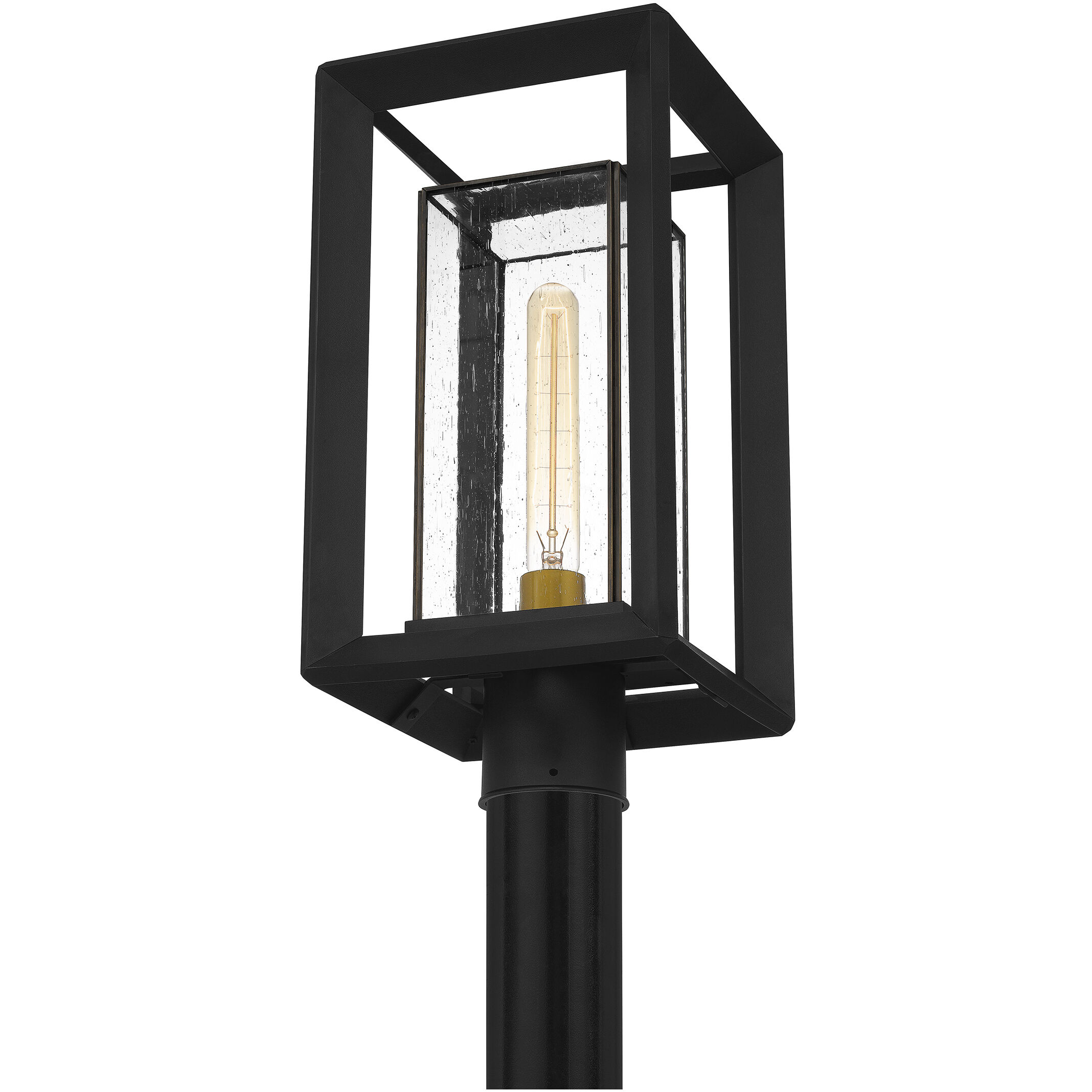 Infinger 1 Light 17.5 inch Earth Black Outdoor Post Lantern, Large