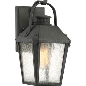 Carriage 1 Light 12 inch Mottled Black Outdoor Wall Lantern