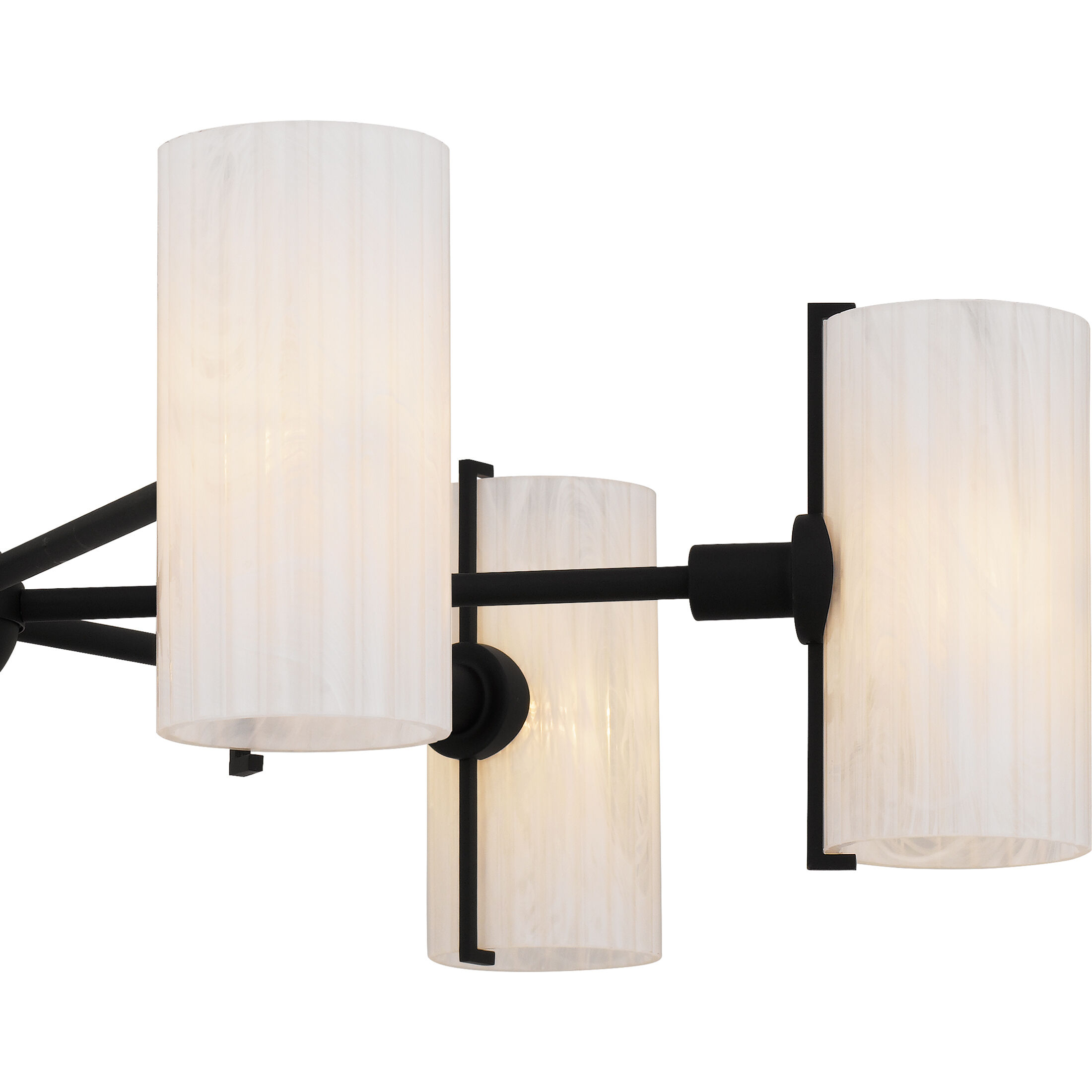 Curran 6 Light 36 inch Matte Black Chandelier Ceiling Light