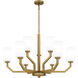 Cavalier 9 Light 34.5 inch Aged Brass Chandelier Ceiling Light