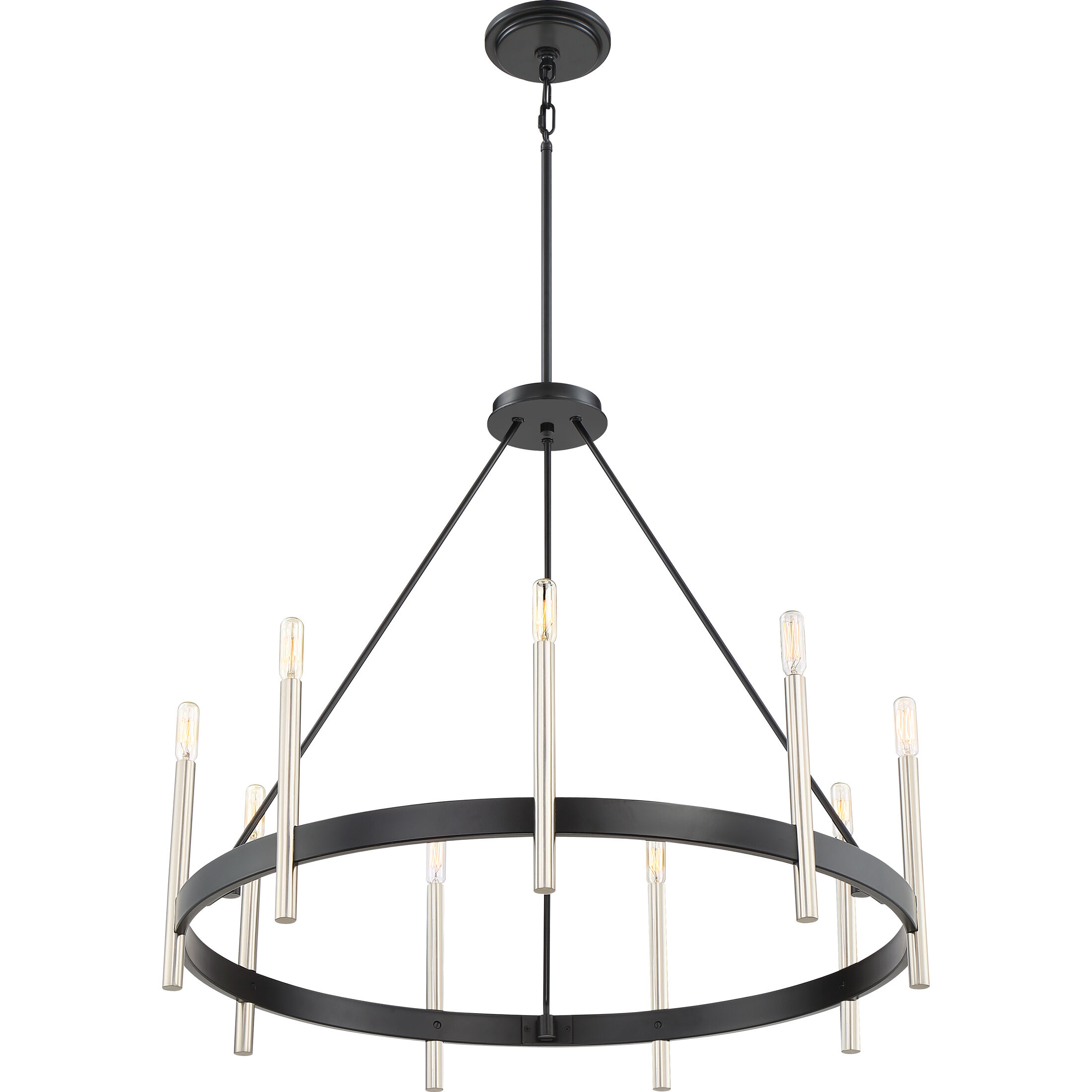 Anthem 9 Light 32 inch Mystic Black Chandelier Ceiling Light