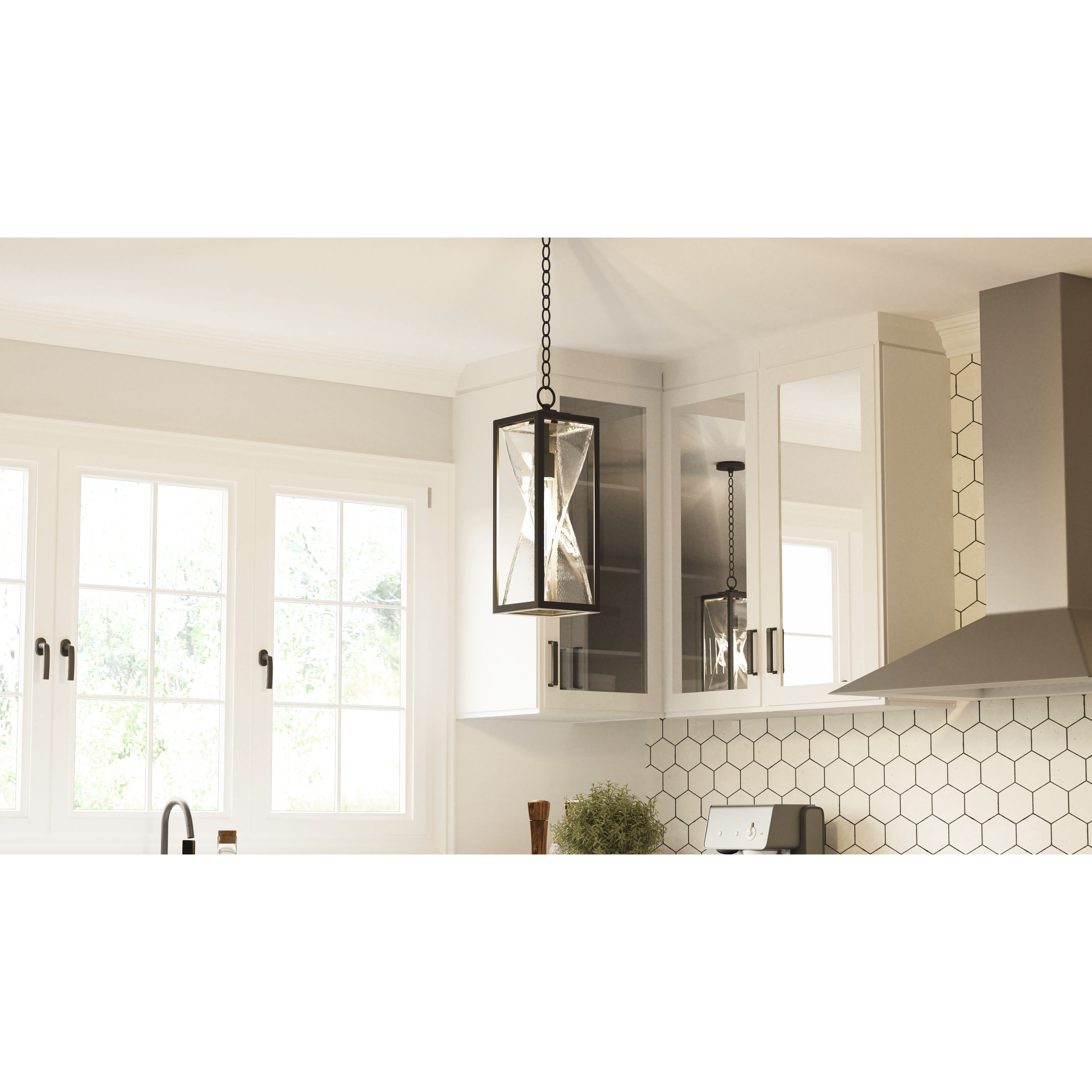 Zarah 1 Light 7 inch Matte Black Mini Pendant Ceiling Light, Small