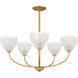 Whitecap 5 Light 28 inch Brushed Gold Chandelier Ceiling Light