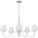 Stone 5 Light 35 inch Polished Chrome Chandelier Ceiling Light