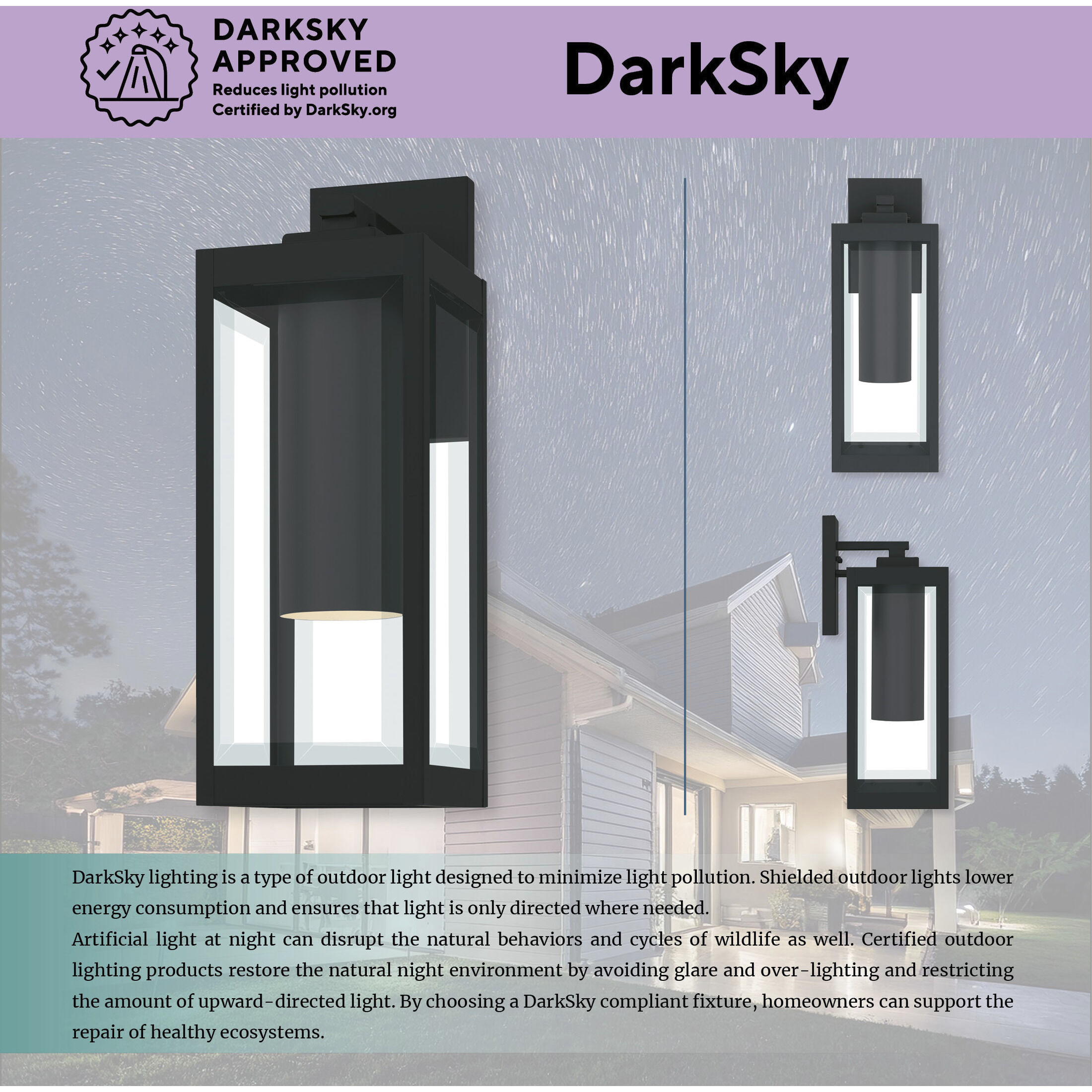 Westover LED 17 inch Earth Black Outdoor Wall Lantern, Medium