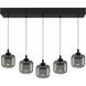 Lenora 5 Light 38.5 inch Matte Black Island Light Ceiling Light