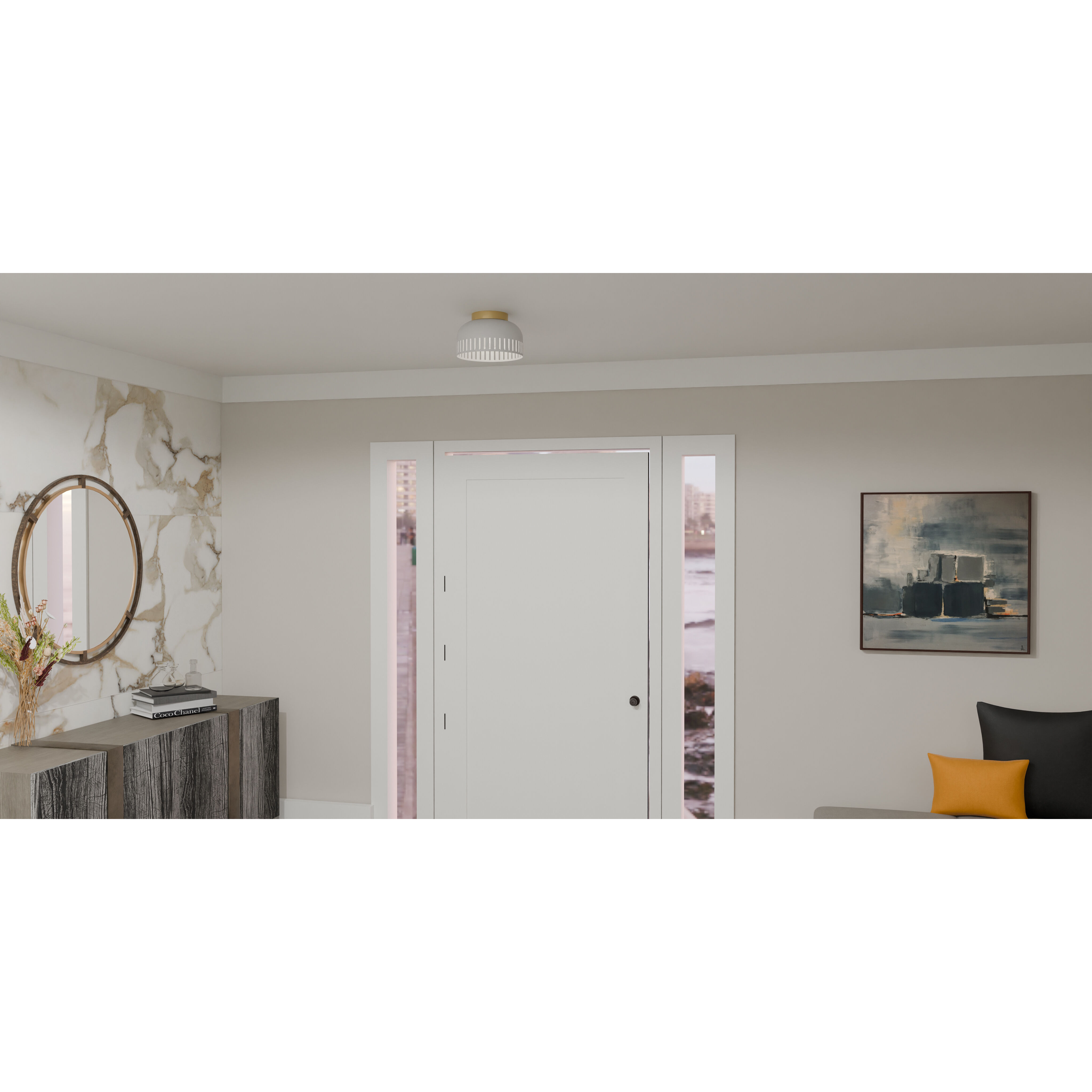 Keagan 1 Light 11 inch Matte White Flush Mount Ceiling Light, Small