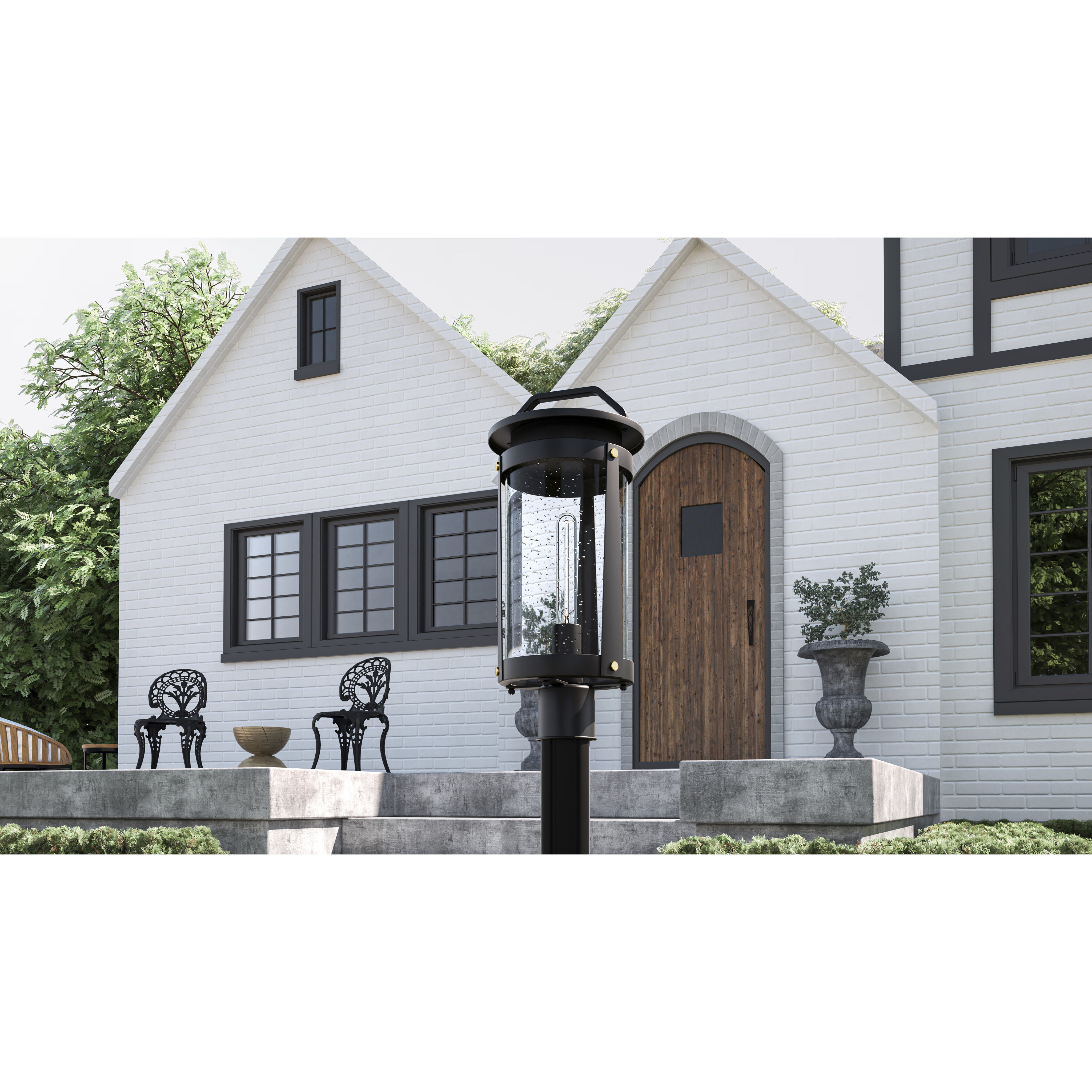 Clifton 1 Light 20 inch Earth Black Outdoor Post Lantern