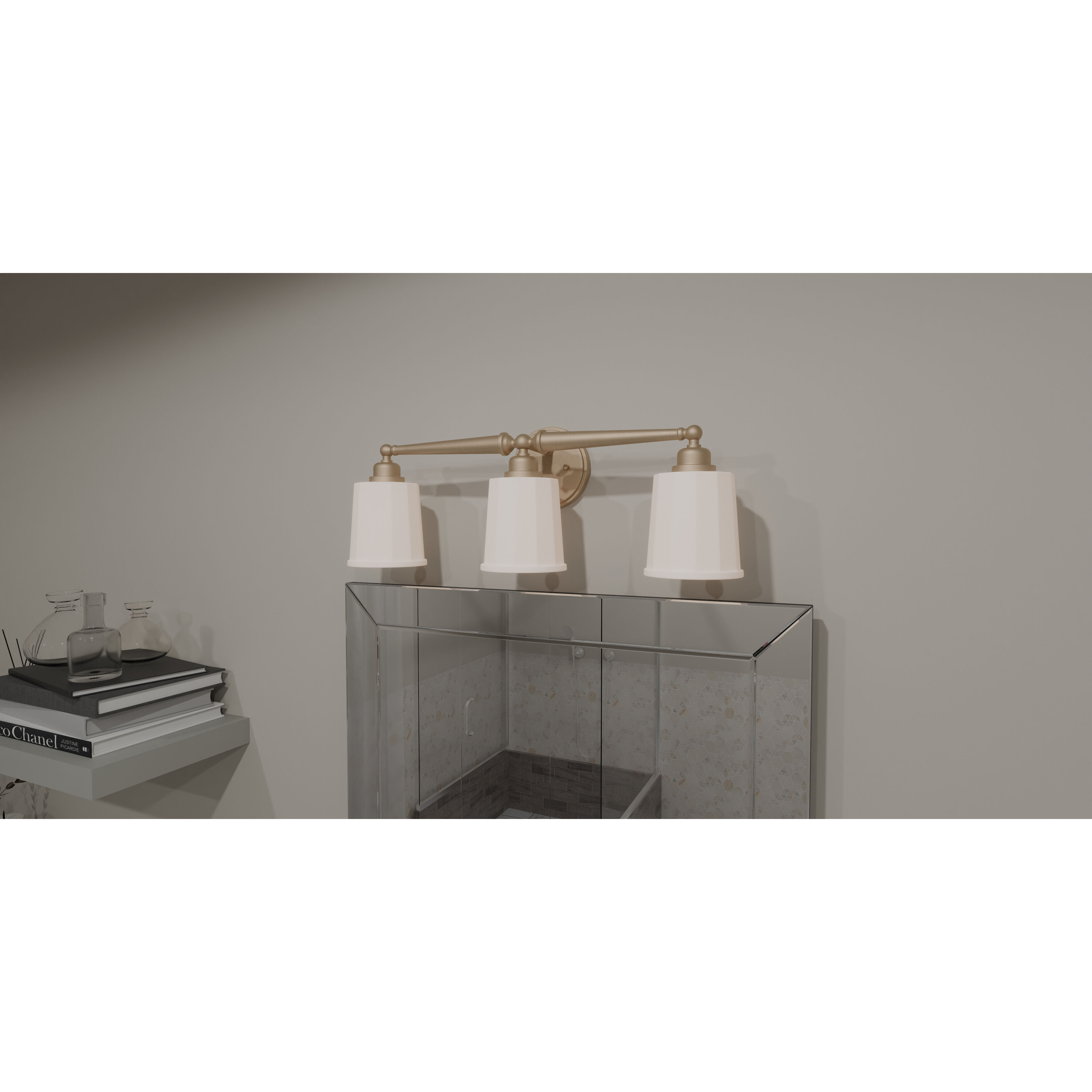 Cecilia 3 Light 24 inch Bronze Gold Bath Light Wall Light, Large