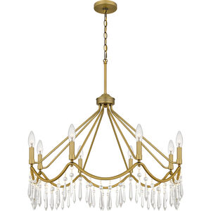 Airedale 8 Light 30 inch Aged Brass Chandelier Ceiling Light