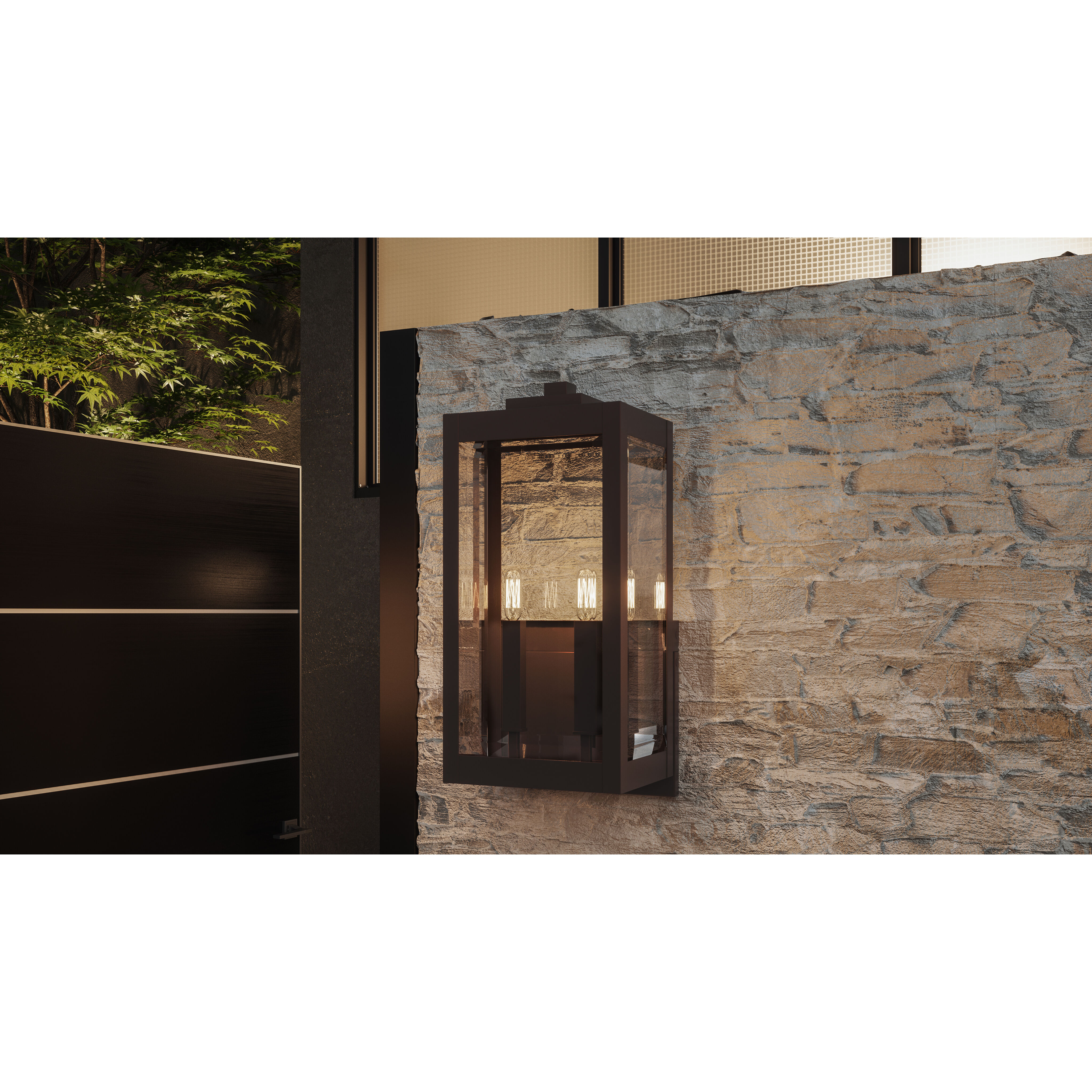 Westover 2 Light 23 inch Western Bronze Outdoor Wall Lantern