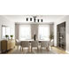 Foreland 6 Light 50 inch Matte Black Semi-Flush Mount Ceiling Light, Extra Large