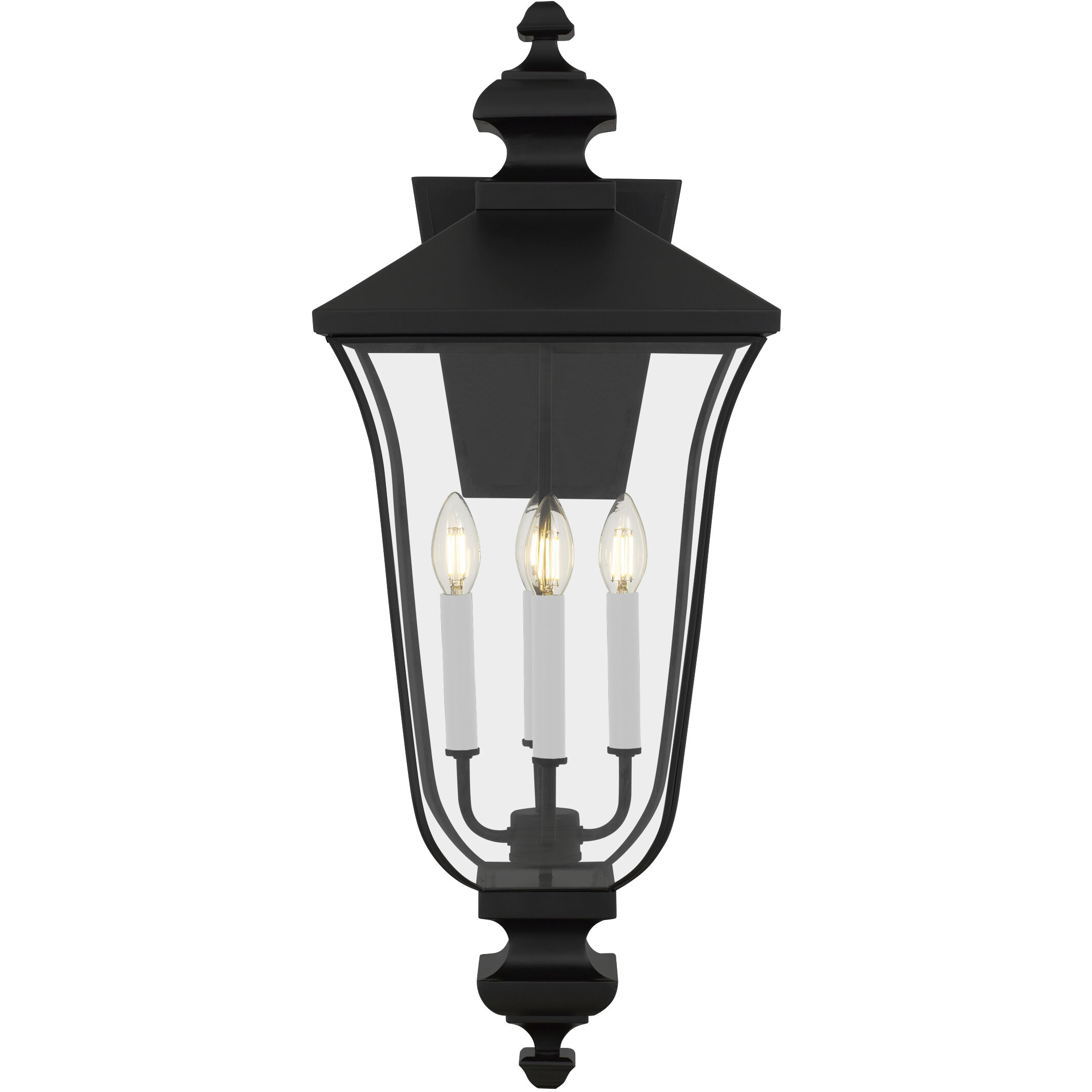 Farley 4 Light 30.5 inch Matte Black Outdoor Wall Lantern
