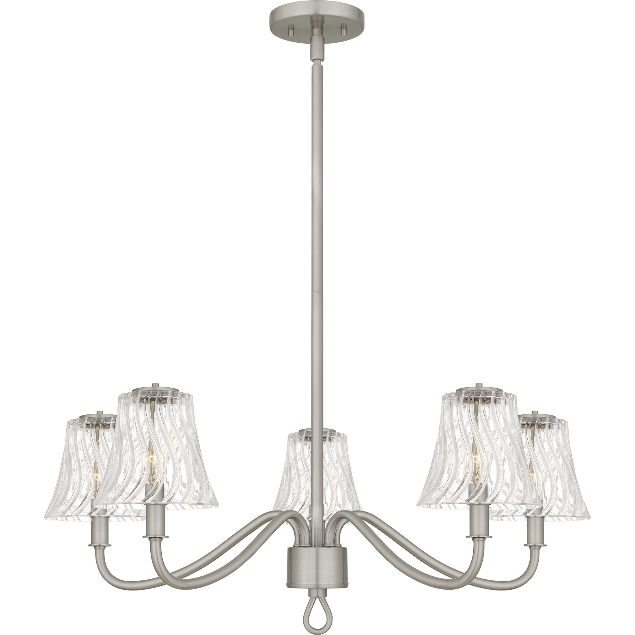 McKinney 5 Light 29.5 inch Brushed Nickel Chandelier Ceiling Light