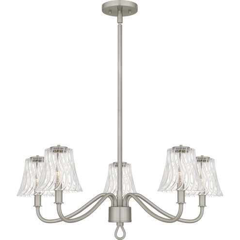 McKinney 5 Light 29.5 inch Brushed Nickel Chandelier Ceiling Light