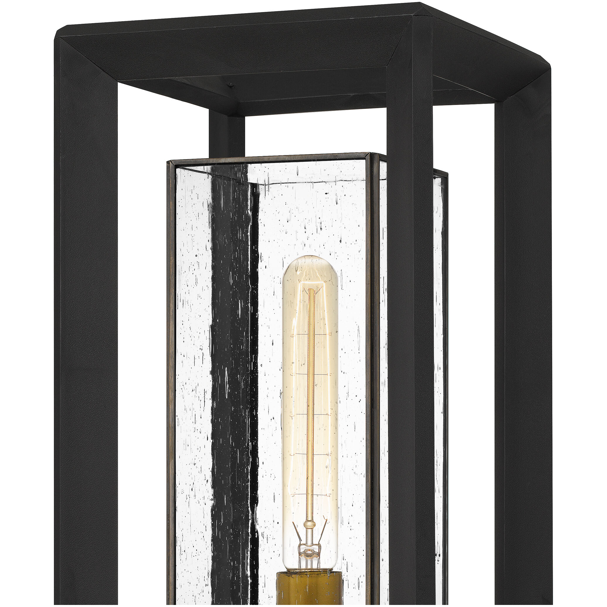 Infinger 1 Light 17.5 inch Earth Black Outdoor Post Lantern, Large