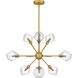 Salvador 9 Light 30 inch Brushed Gold Chandelier Ceiling Light