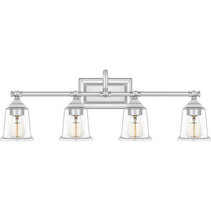 Nicholas 4 Light 31 inch Polished Chrome Bath Light Wall Light