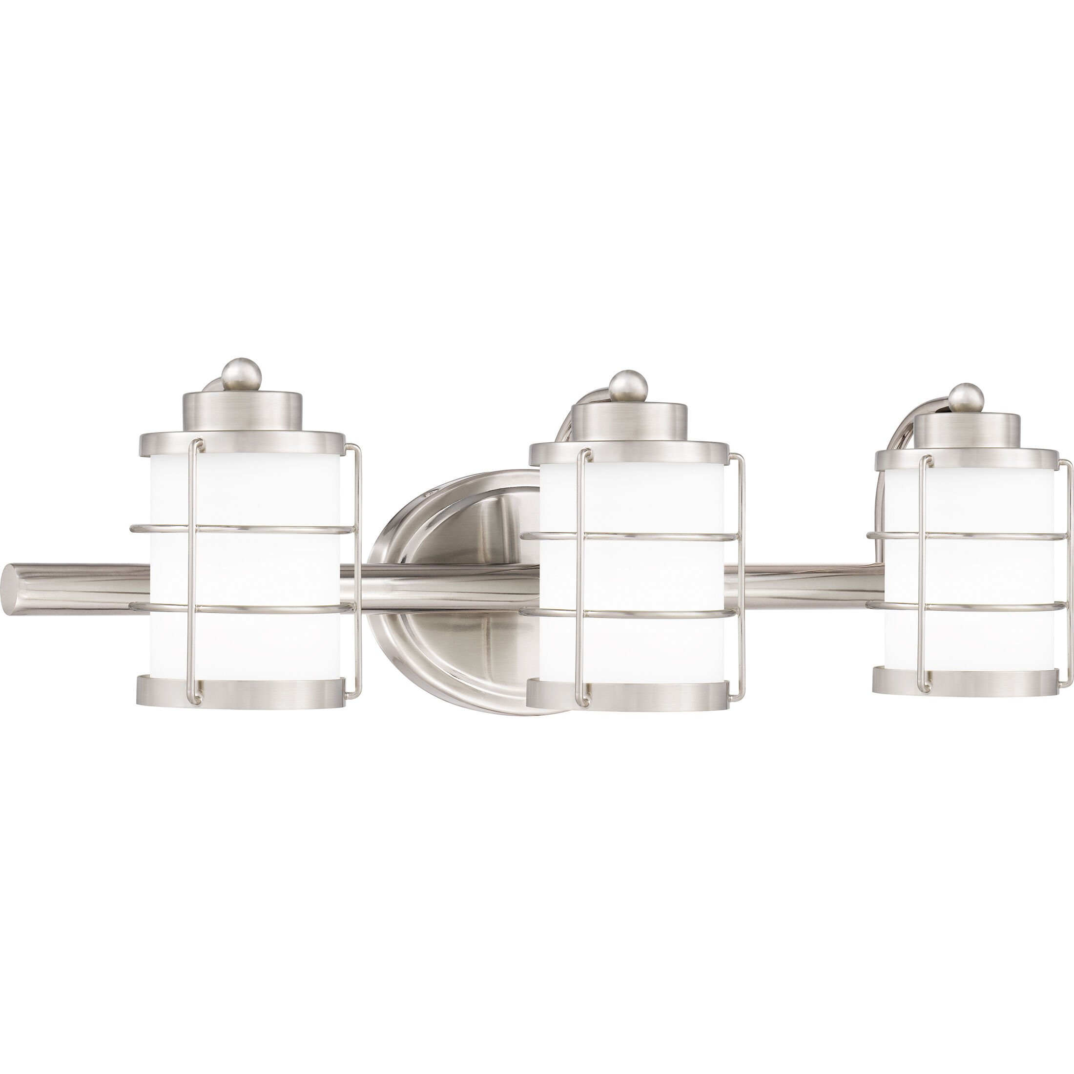 Hazlett 3 Light 23 inch Brushed Nickel Bath Light Wall Light