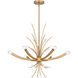 Kiera 6 Light 29 inch Brushed Weathered Brass Chandelier Ceiling Light