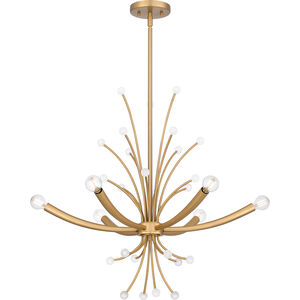Kiera 6 Light 29 inch Brushed Weathered Brass Chandelier Ceiling Light