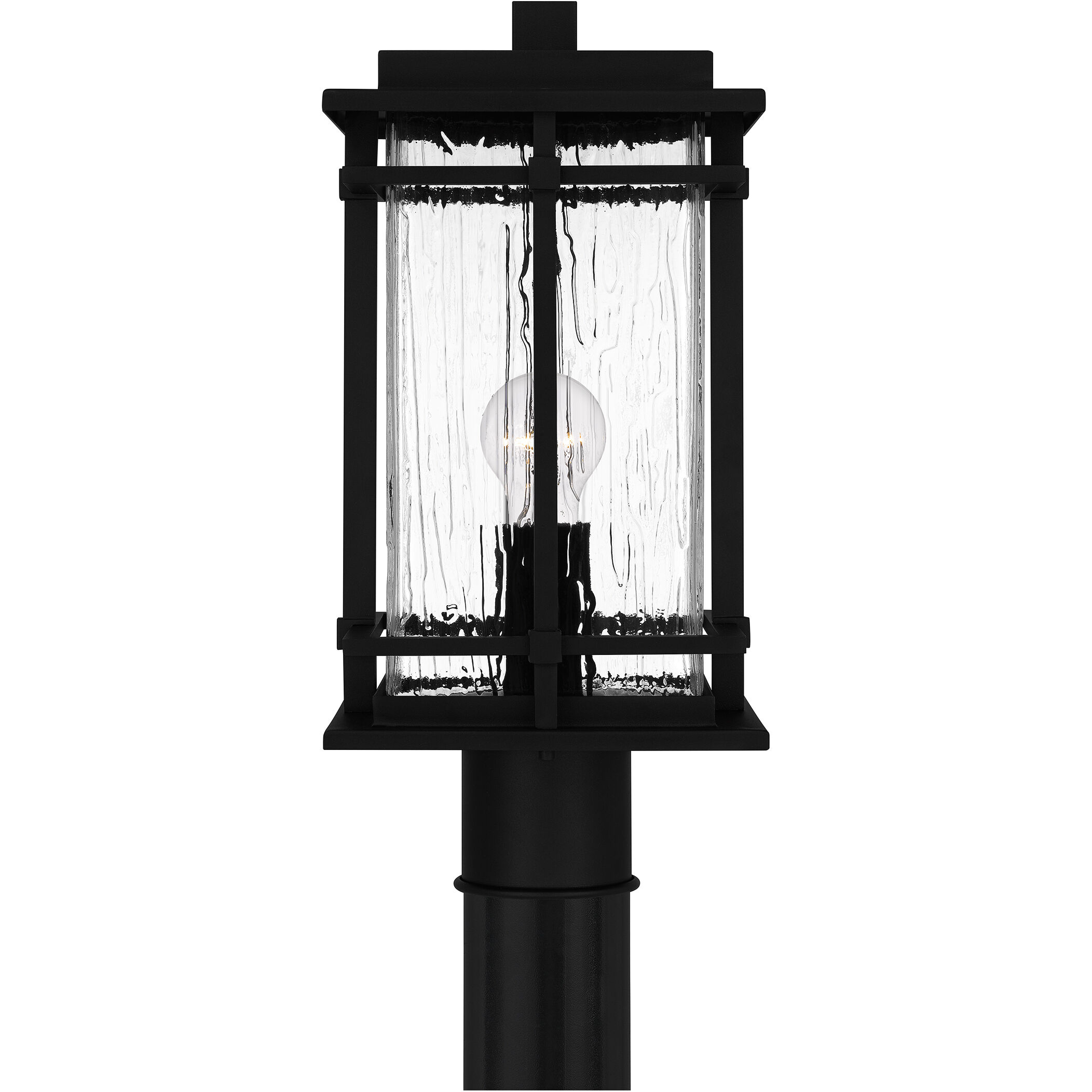McAlister 1 Light 17 inch Earth Black Outdoor Post Lantern
