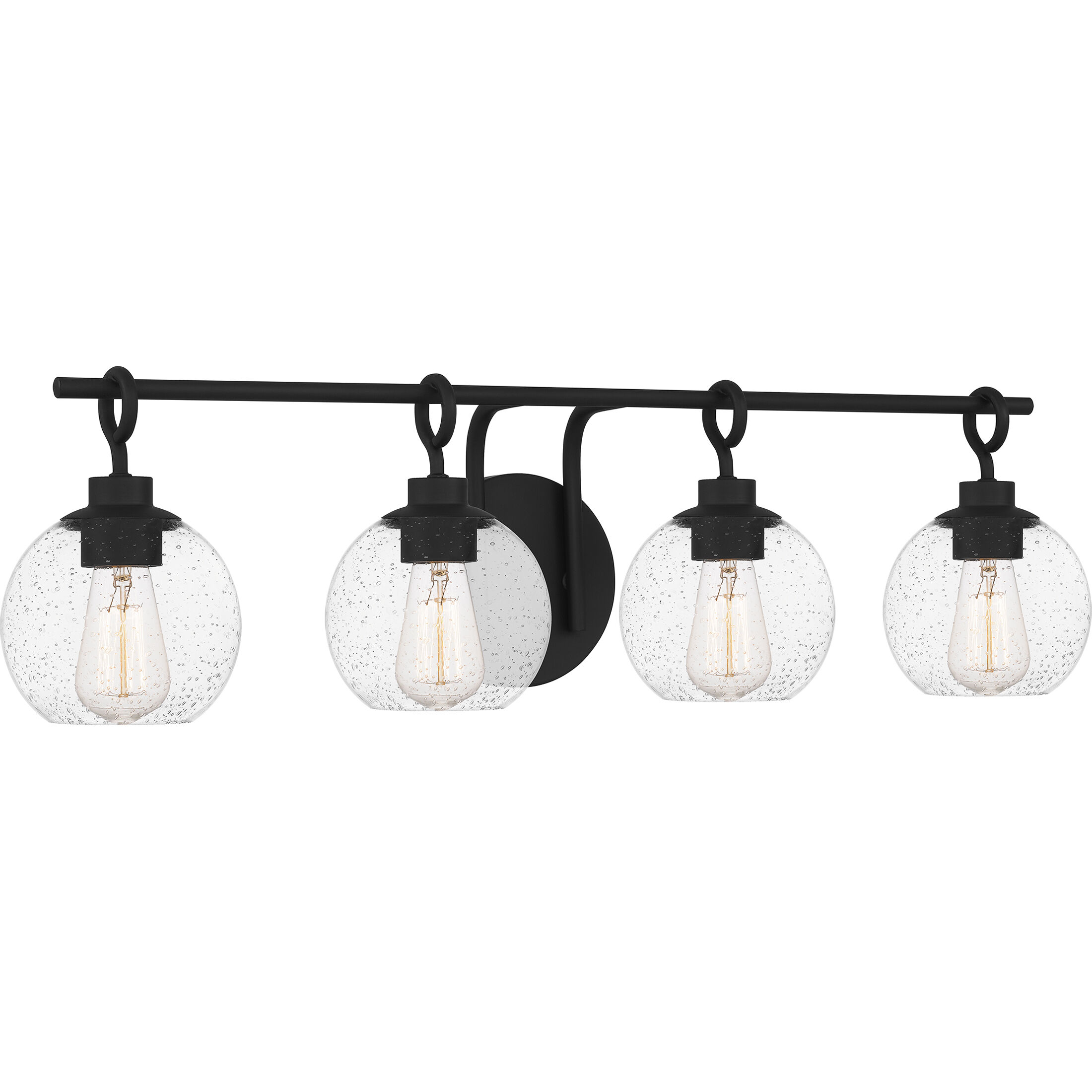 Winston 4 Light 32 inch Matte Black Bath Light Wall Light, Extra Large