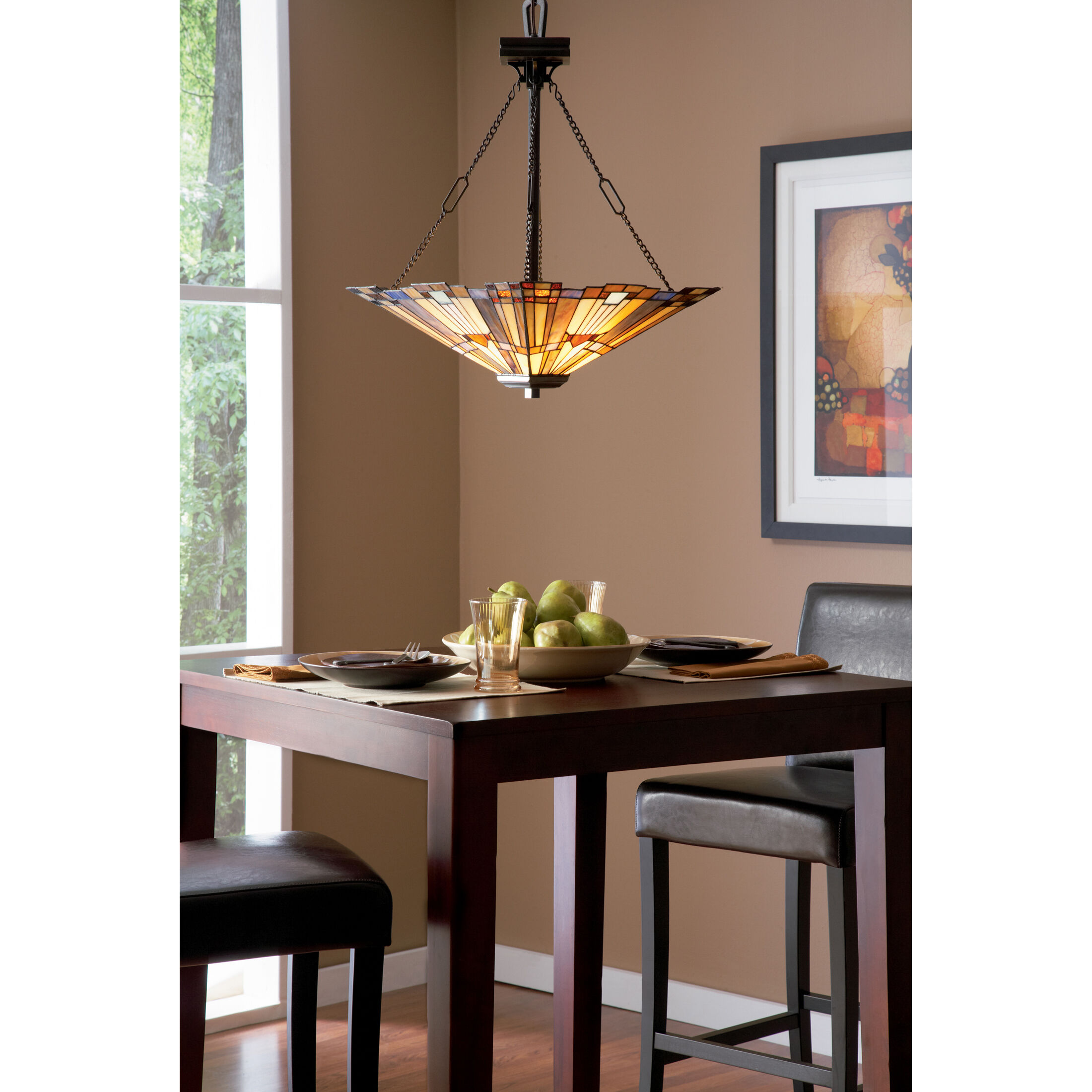 激安スーパーの“売上対決” Quoizel TFIK2817VA Inglenook 3 Light 18 inch Valiant Bronze ワイン
