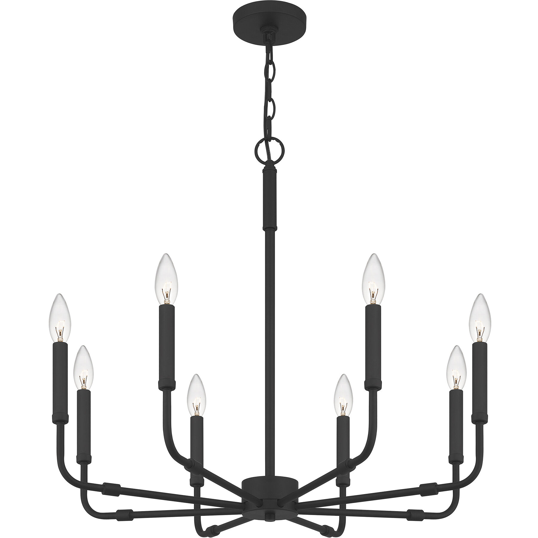Quoizel ABR5028MBK Abner 8 Light 28 inch Matte Black Quoizel ABR5028MBK Abner 8 Light 28 inch Matte Black