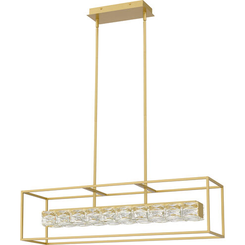 Dazzle LED 36 inch Soft Gold Linear Chandelier Ceiling Light