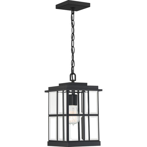Mulligan 1 Light 8 inch Matte Black Outdoor Hanging Lantern