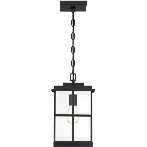 Mulligan 1 Light 8 inch Matte Black Outdoor Hanging Lantern