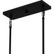 Cruz 6 Light 48 inch Matte Black Linear Chandelier Ceiling Light, Large