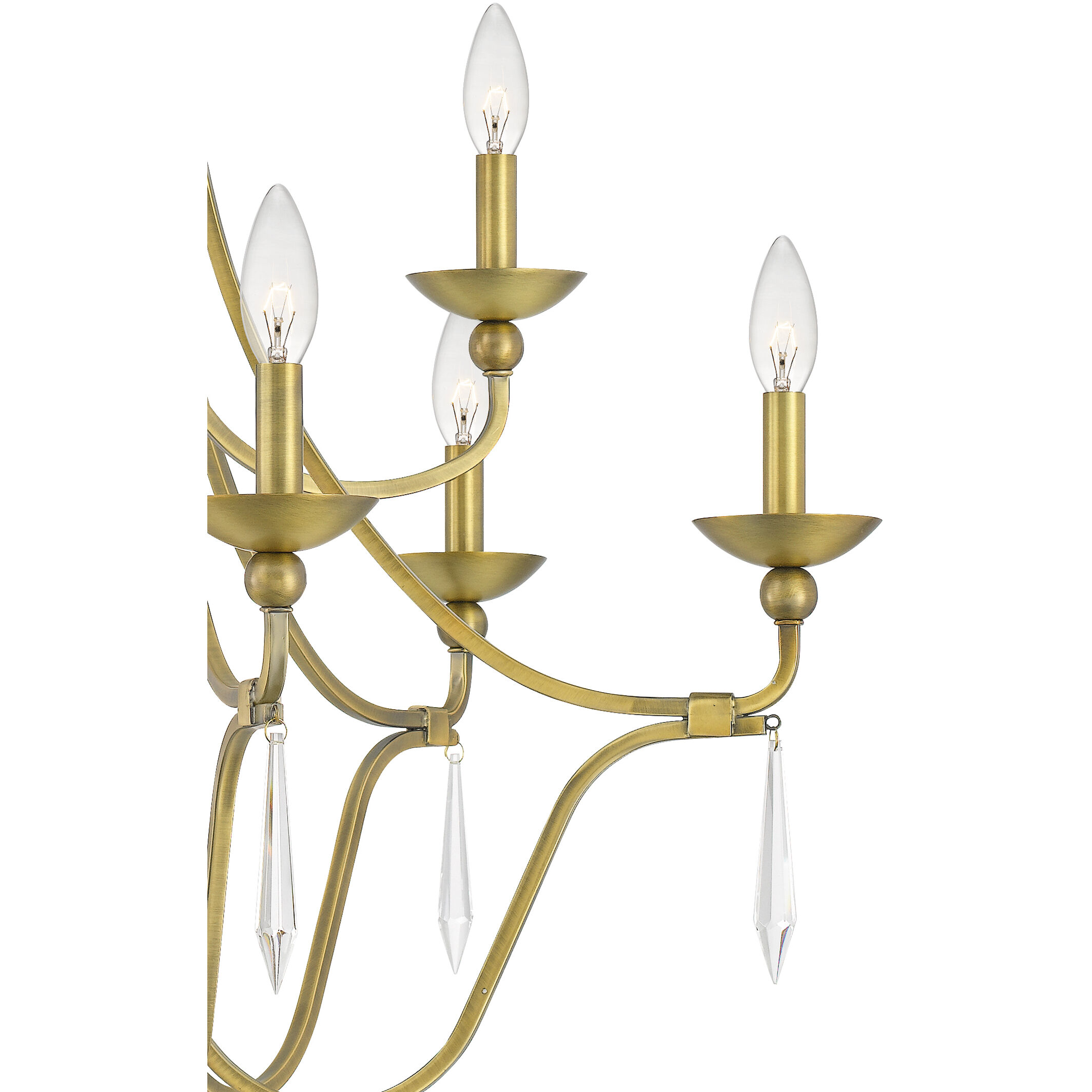 Joules 9 Light 32 inch Aged Brass Chandelier Ceiling Light