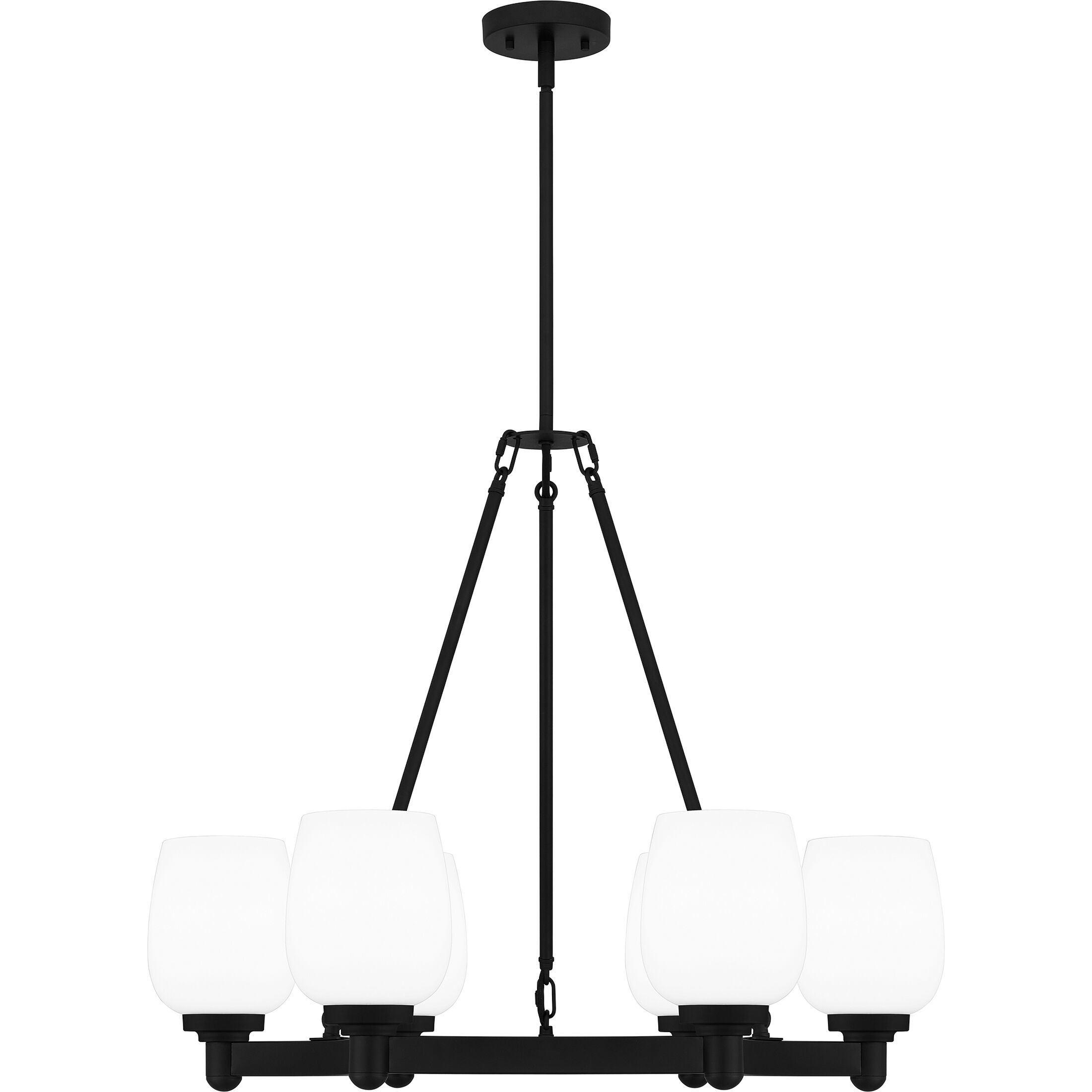 Penning 6 Light 28 inch Matte Black Chandelier Ceiling Light