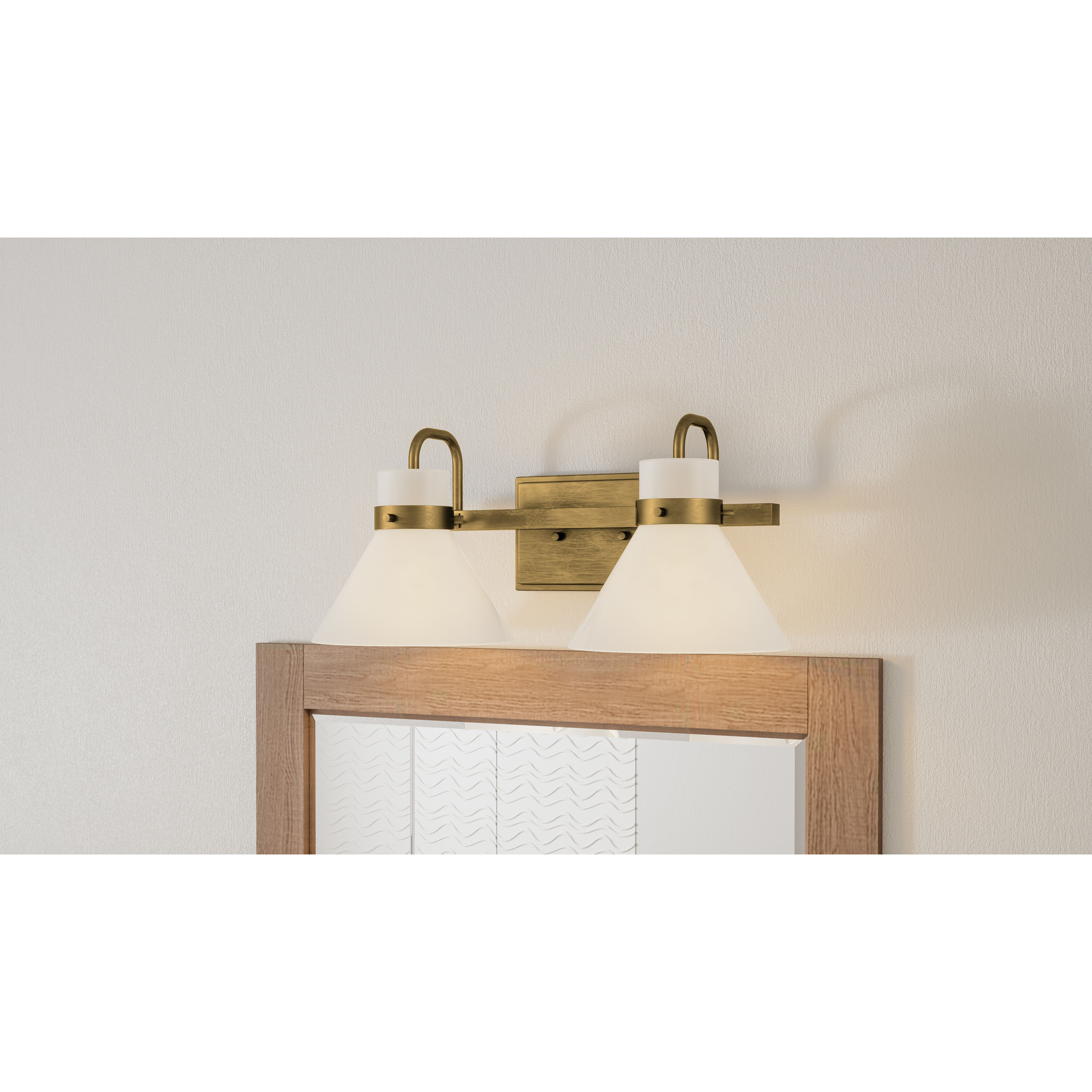 Regency 2 Light 17 inch Weathered Brass Bath Light Wall Light
