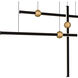 Harvick LED 44.25 inch Matte Black Linear Chandelier Ceiling Light, Medium