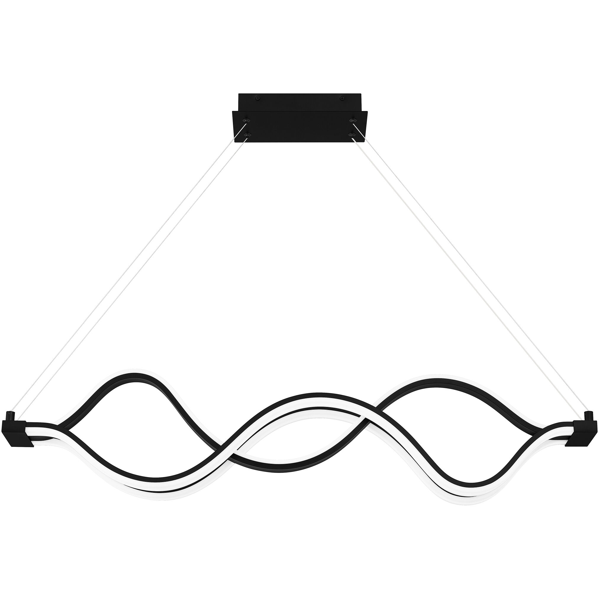 Bleecker 39 inch Matte Black Island Light Ceiling Light