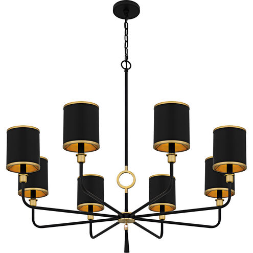Lockery 8 Light 40 inch Matte Black Chandelier Ceiling Light