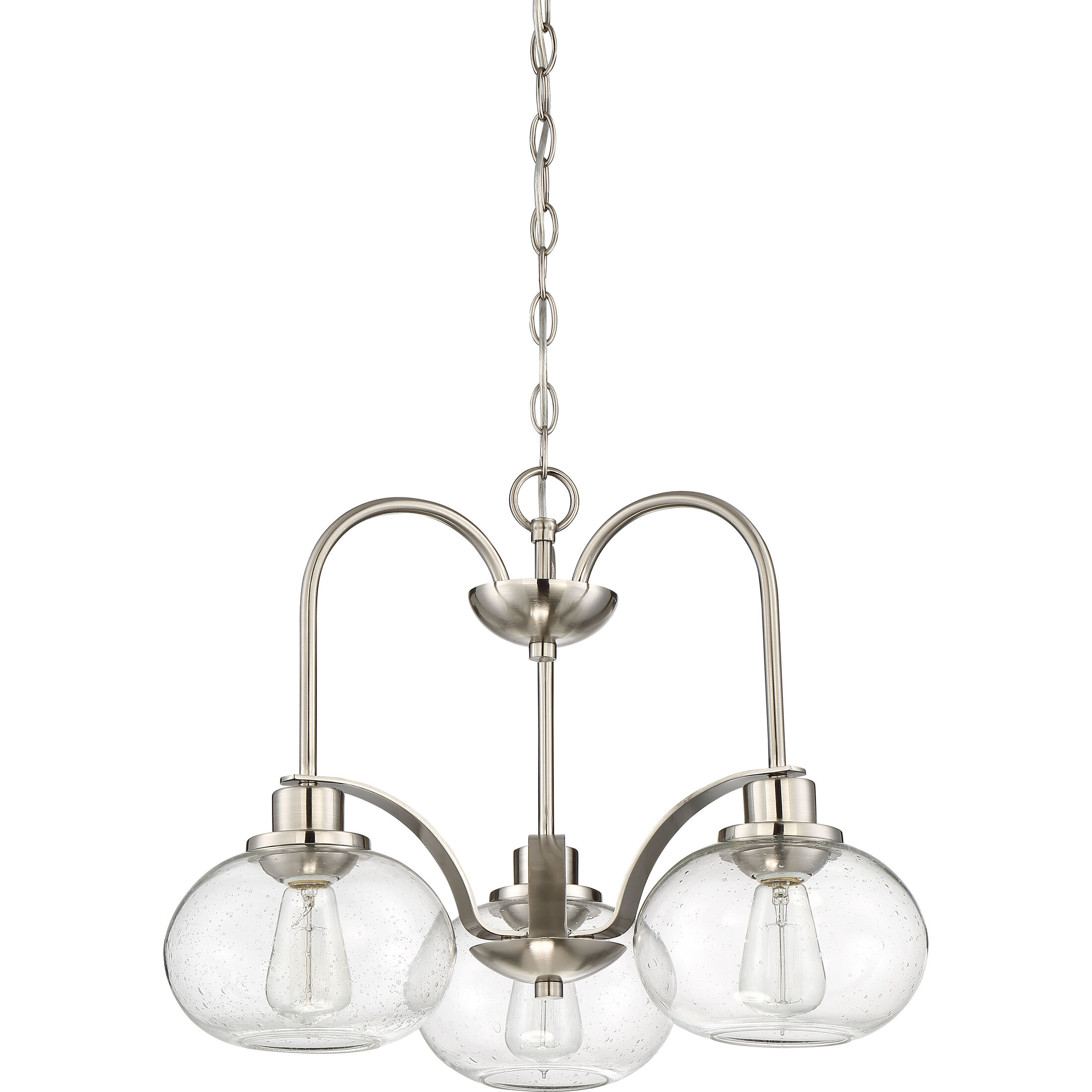 Trilogy 3 Light 22 inch Brushed Nickel Dinette Chandelier Ceiling Light